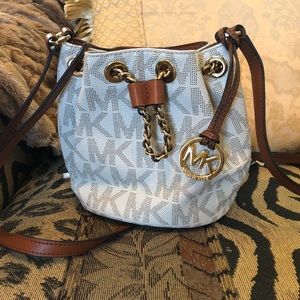 Michael Kors over the shoulder draw string purse